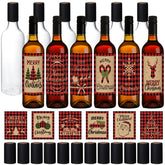 Botellas de plástico Maxcheck 750 ml para vino, ideales para decoración navideña.