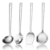 MAXCOOK juego de utensilios de acero inoxidable 304 para cocinar durable y fácil de limpiar