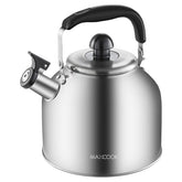 MAXCOOK tetera inoxidable 4L, acabado satinado, para hervir agua con durabilidad