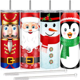 Maxdot tumbler navidad con tapa y pajilla, ideal para fiestas y viajes.