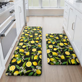 MAYHMYO alfombra cocina limón, conjunto 2, colores vivos para decorar y confort