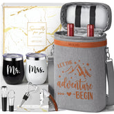 MAYICIVO bolsa enfriadora de vino para dos botellas, ideal para cenas al aire libre