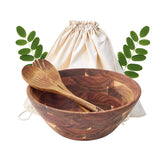 MBILEN-DS ensaladera grande de madera acacia para servir ensaladas con estilo