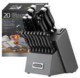 McCook cuchillos de cocina de 8 pulgadas con afilador incorporado para mantener filo fácilmente