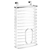 mdesign cesto colgante para puerta de armario; acceso rápido a bolsas plásticas