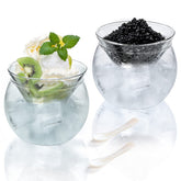 MDLUU caviar chiller con cono mantiene frío el caviar, ideal para presentaciones.