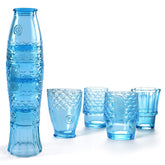Vaso MDLUU con diseño de pez azul, ideal para bebidas refrescantes en casa