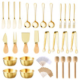 MDSPLPIY set de accesorios para tablas de charcutería doradas en reuniones