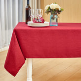 Funda Mebakuk para mesa rectangular en rojo oscuro protege ante derrames y rayaduras