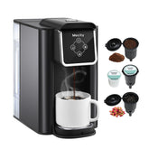 Mecity Cafetera 3 en 1 lista para cápsulas k-cup y café rápido.