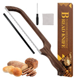 Cuchillo Mecyfaty para pan serrado con cortes uniformes.