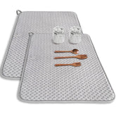 Meirrnyyu almohadilla secado platos 24x17 gris con alta absorción para utensilios