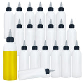 Meirrnyyu botellas 4 oz con tapa twist para dosificar salsas sin goteo
