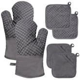 Meirrnyyu guantes horno alta temperatura 500F para protección eficaz al manipular bandejas.