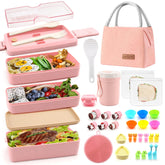 Meltset M bento box 3-en-1 con compartimentos mantiene sabores