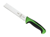 Mercer Culinary Millennia: cuchillo para frutas y verduras de 6 pulgadas con mango verde y filo estable.
