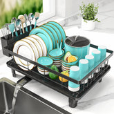 MERRYBOX escurridor de platos compacto para encimera, ideal en cocinas pequeñas.