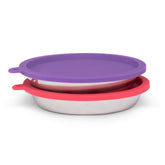Messy Cats: dos cuencos en platillo de acero inoxidable para comida de gato.