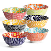 Metahom tazón cerámico para cereal de 23 oz con diseño colorido para desayuno.