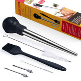 MEWMET Baster pavo acero inoxidable, aplica salsas con precisión