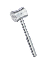 Meykers ablandador de carne, martillo de acero con cabeza doble para bistecs tiernos