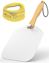 Meykwod pala de pizza de aluminio de 12 pulgadas para hornear pizzas crujientes