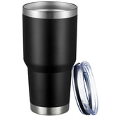 MEWAY Taza 30oz exterior negro con recubrimiento en polvo para mayor comodidad.