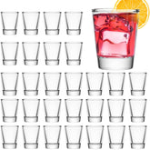 Vaso chupito Mfacoy de cristal claro con base gruesa para mayor estabilidad