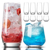 Vaso alto Mfacoy de 18 onzas para cócteles y bebidas largas, diseño minimalista.