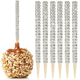 MGWOTH palitos para manzana caramelizada con brillo elegante en la mesa de postres.