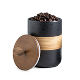 Miamolo frasco cerámico para café con tapa de cuerda, conserva aroma.