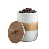 Tarro cerámico Miamolo con tapa, almacenamiento de café con sellado para mayor frescura.