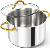 Olla MICHELANGELO con tapa de vidrio para hervir con control de vapor