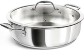 SARTÉN MICHELANGELO inoxidable de 12 pulgadas con tapa para salteados grandes.