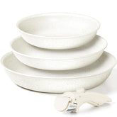 MICHELANGELO set de sartenes antiadherentes de 8 pulgadas, ideal para cocinar rápido.