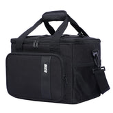 MIER lunchbox para trabajo: exterior negro y amplio, listo para 24 latas y comidas de oficina.