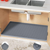 MIFADFAO tapete fondo de fregadero 34x22 gris protege gabinetes ante filtraciones
