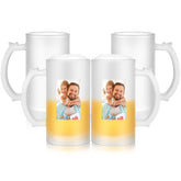 Jarra de cerveza Mifoci esmerilada para sublimación, ideal para personalizar regalos.