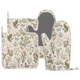 Manoplas para horno MIFSOIAVV con diseño floral vintage para cocinar seguro.