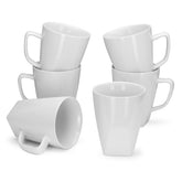 Taza Miicol de porcelana blanca 14oz para café caliente.
