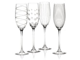Copas Mikasa Cheers de cristal, juego de 4 para brindar con estilo.