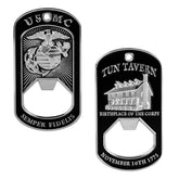 Military Gift Shop USMC placa-usmc abrebotellas, regalo temático ideal.