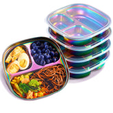 Conjunto de platos MIMORE de acero inoxidable, 5 piezas, tapas para almacenar sobras.