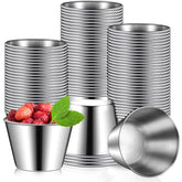Ramequines metálicos Mimorou 65 ml para salsas, duraderos y aptos para servir.