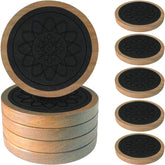 Minacun posavasos madera absorbentes evitan manchas en la mesa