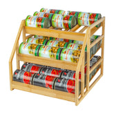 MinBoo organizador de latas en vista frontal, fácil acceso a 36 latas de 15 oz.
