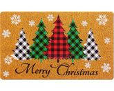 Mindsoft alfombrilla de bienvenida con gato y cuadros navideños, ideal para decorar la entrada.