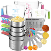 Minteem tazas y cucharas magnéticas apilables para ahorro de espacio en la cocina.
