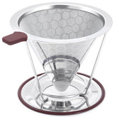 MISETTO cono de vertido para café con filtro inoxidable para extracción constante