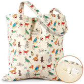 Miss Adola bolsa tote estético de algodón, ideal para compras diarias.
